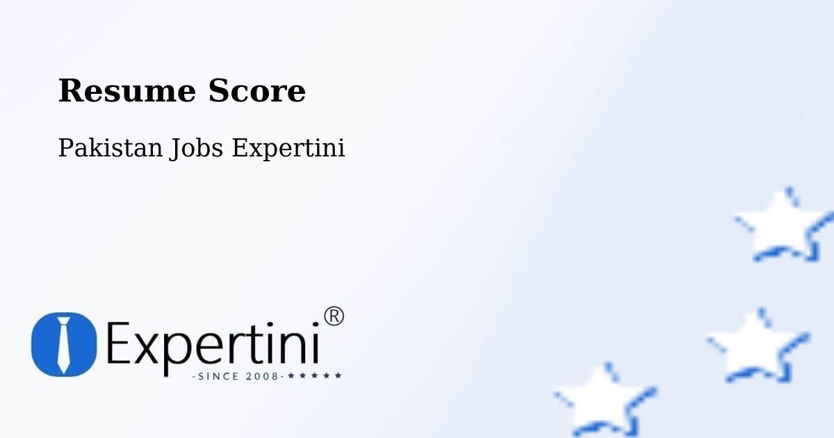 Resume Score & Job Description Match Tool – Bhan - Pakistan Jobs Expertini